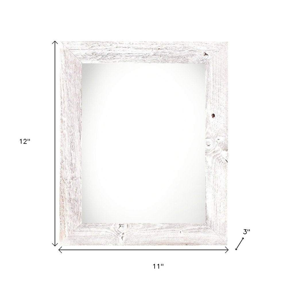 8" x 8" White Solid Wood Tabletop Picture Frame