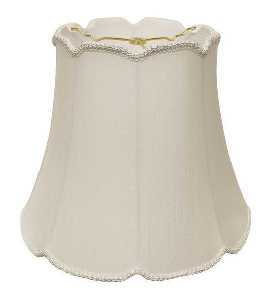 White Monay Shantung Silk Empire Lamp Shade