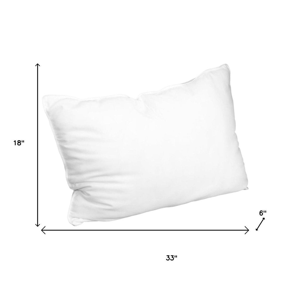 Set of Two Microfiber Down Alternative Medium Hypoallergenic King Size Bed Pillows