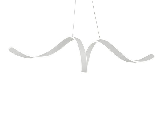 White Metal LED Dimmable Smart Enabled Chandelier