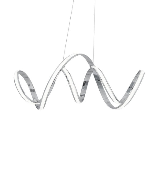 Silver Metal LED Dimmable Smart Enabled Chandelier