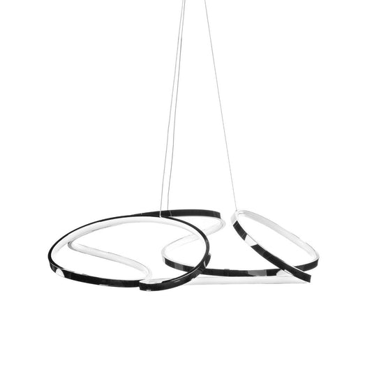 Silver Metal LED Dimmable Chandelier