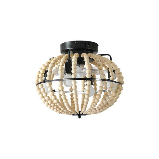White Four Light Metal Smart Enabled Semi-Flush Chandelier With White Shades