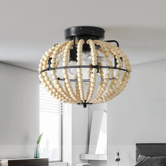 White Four Light Metal Smart Enabled Semi-Flush Chandelier With White Shades