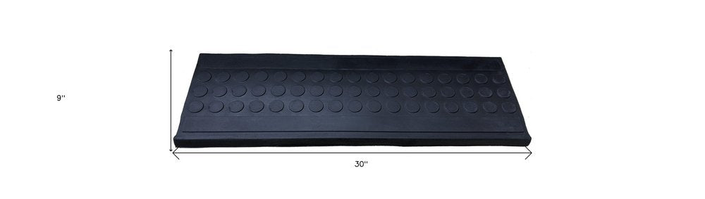 9" X 30" Black Rubber Outdoor Door Mat