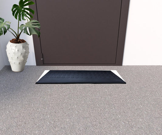 9" X 30" Black Rubber Outdoor Door Mat