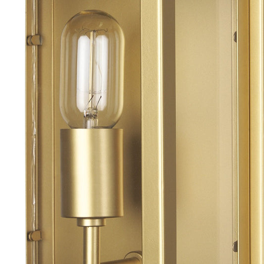 11" Gold Metal Corner Wall Light