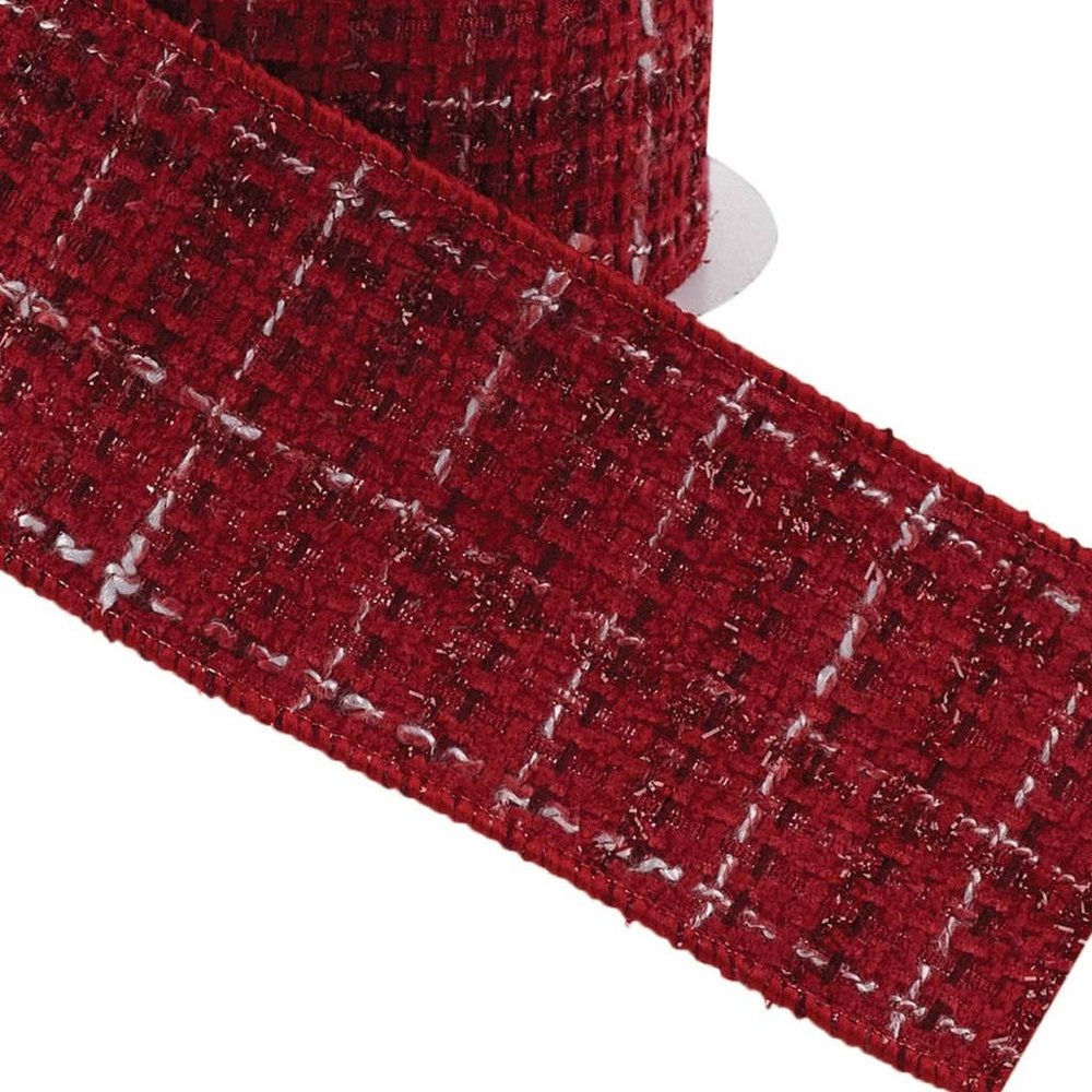 Tattersall Plaid Wired Ribbon 2.5" x 5 Yds. Shatterproof Ribbon