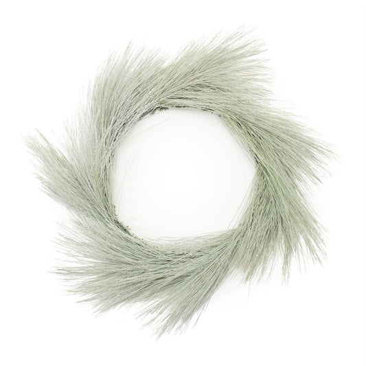 24" Green And White Frosted Long Needle Pine Artificial Wreath