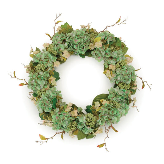 32" Green Daisy Artificial Wreath
