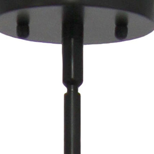 Black Caged Iron Ceiling Light With Black Shades
