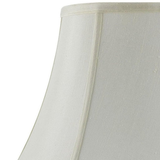 Eggshell Linen Piped Bell Lamp Shade