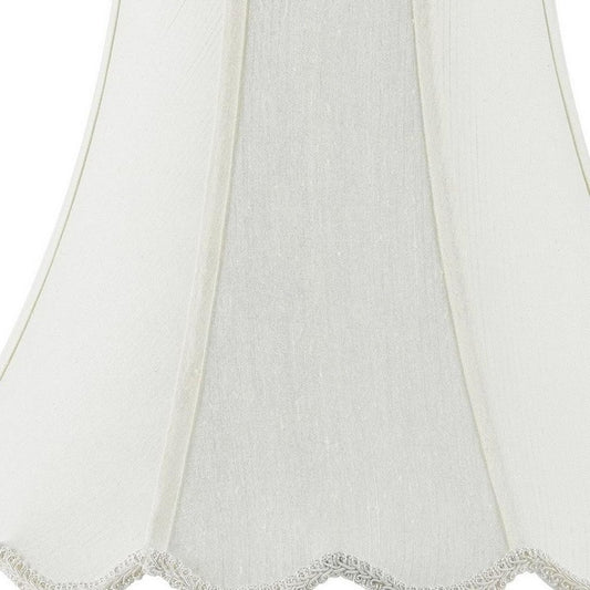 Eggshell Linen Piped Bell Lamp Shade