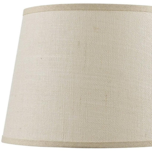 Light Brown Burlap Plain Drum Lamp Shade