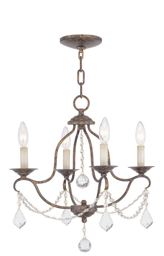 Four Light Dimmable Chandelier With Shades