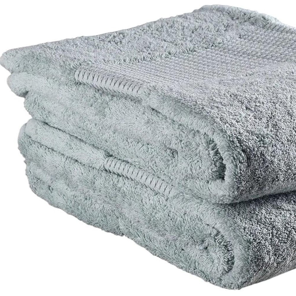 Set of Two Sea Green Cotton 30" X 54" Quick Dry Terry Cloth Bath Towels