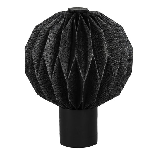 11" Black Geometric Table Lamp LED With Globe Shade