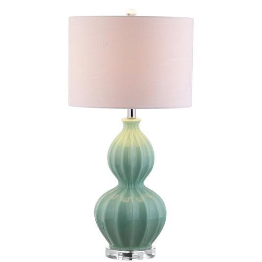 28" Clear Novelty Table Lamp LED With Drum Shade