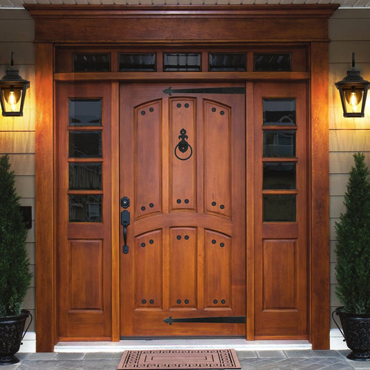 Black Transparent Outdoor Hanging Light With Clear Shades