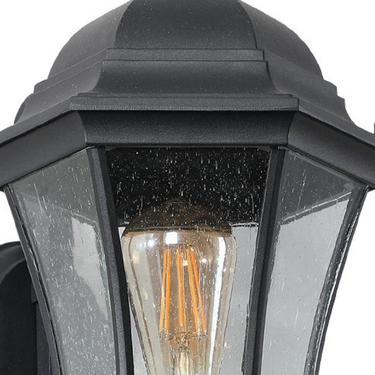 Black Transparent Outdoor Hanging Light With Clear Shades