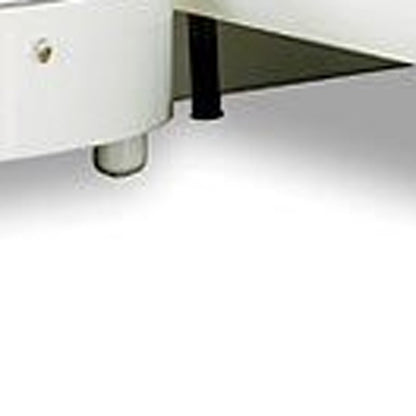 White Wood Lighted California King Bed Frame