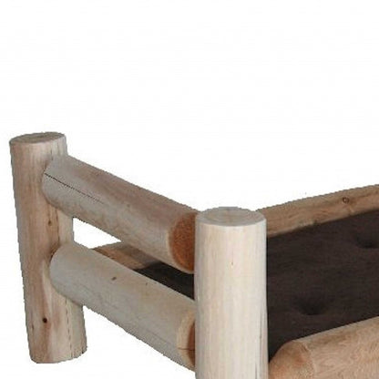 Rustic And Natural Cedar Log Small Replica Pet Bed