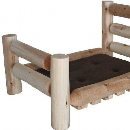 Rustic And Natural Cedar Log Large Replica Pet Bed