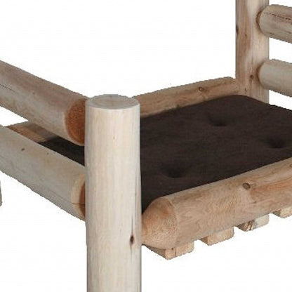 Rustic And Natural Cedar Log Large Replica Pet Bed