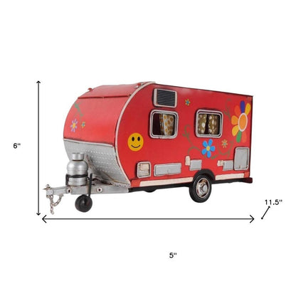Red Camper Trailer Model Tissue Holder
