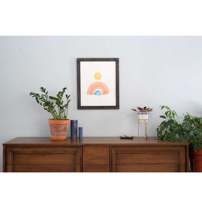 9" x 12" Black Solid Wood Hanging Picture Frame