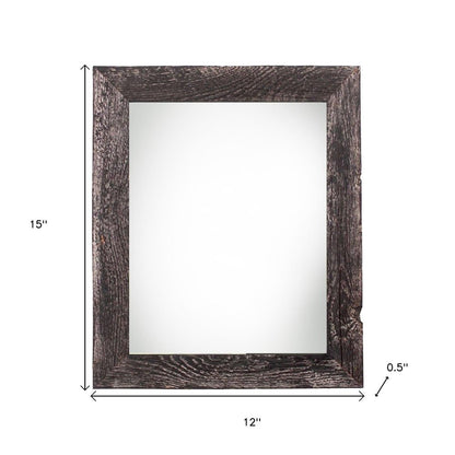 9" x 12" Black Solid Wood Hanging Picture Frame