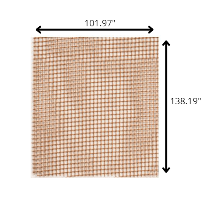 9' x 12' Brown Non Slip Indoor Outdoor Rug Pad