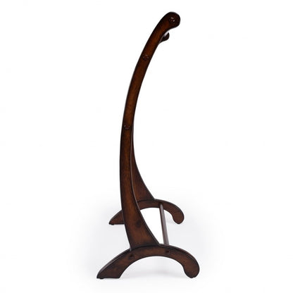36" Deep Cherry Brown Wood Blanket Stand