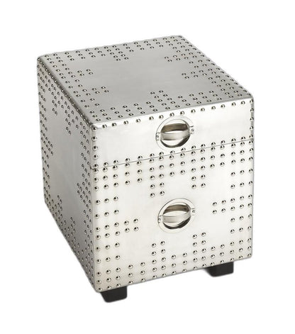 Modern Iconic Silver Aluminum Aviator File Cabinet