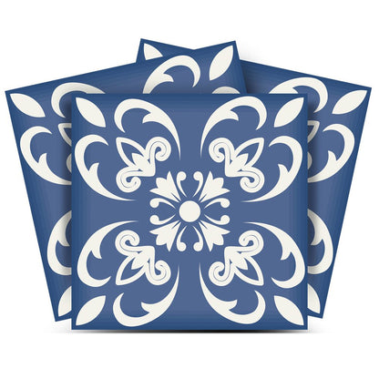 8" X 8" Wedgwood Blue And White  Peel And Stick Removable Tiles