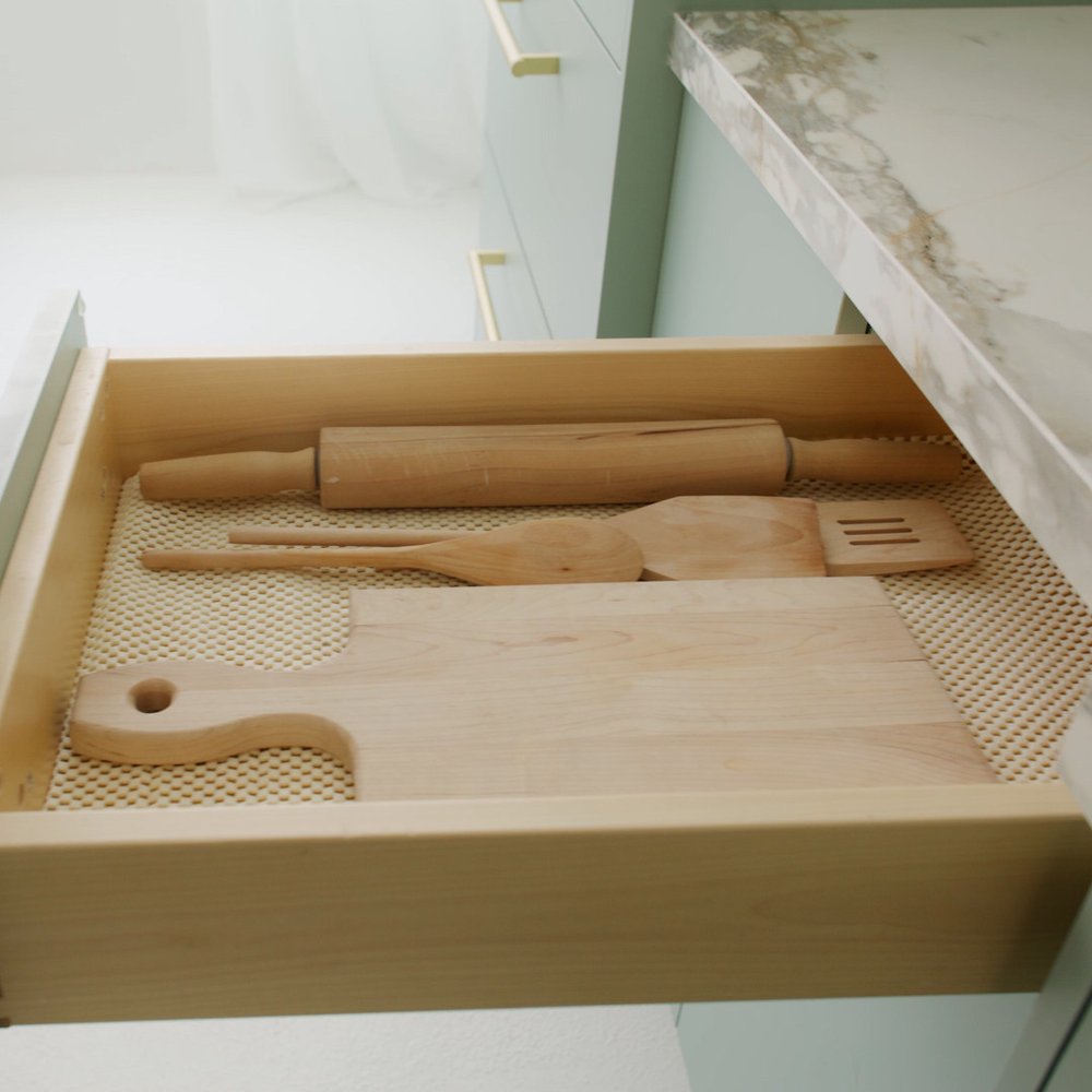 9' x 12' Ivory Striped Weave Non Slip Rug Pad