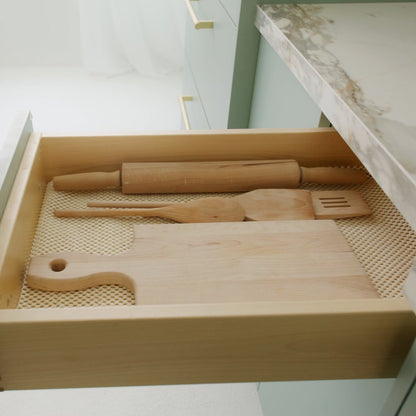 9' x 12' Ivory Striped Weave Non Slip Rug Pad