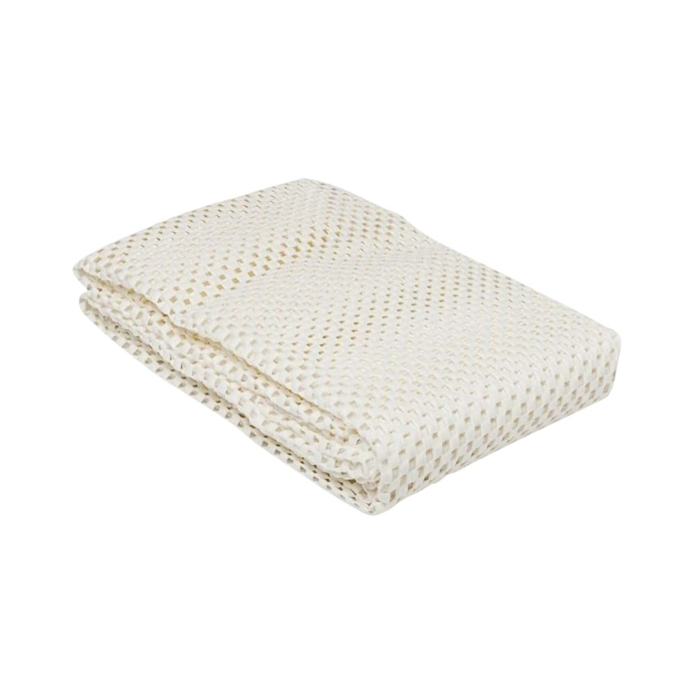 9' x 12' Ivory Striped Weave Non Slip Rug Pad
