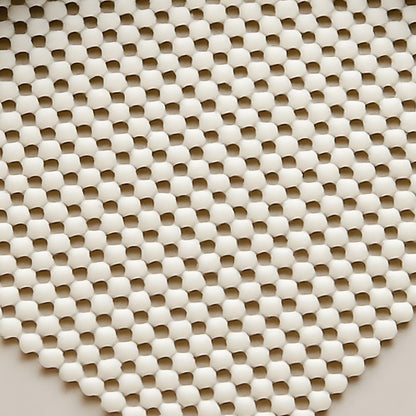 9' x 12' Ivory Striped Weave Non Slip Rug Pad