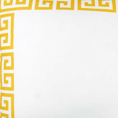 Yellow and White Greek Key Classic Throw Pillow