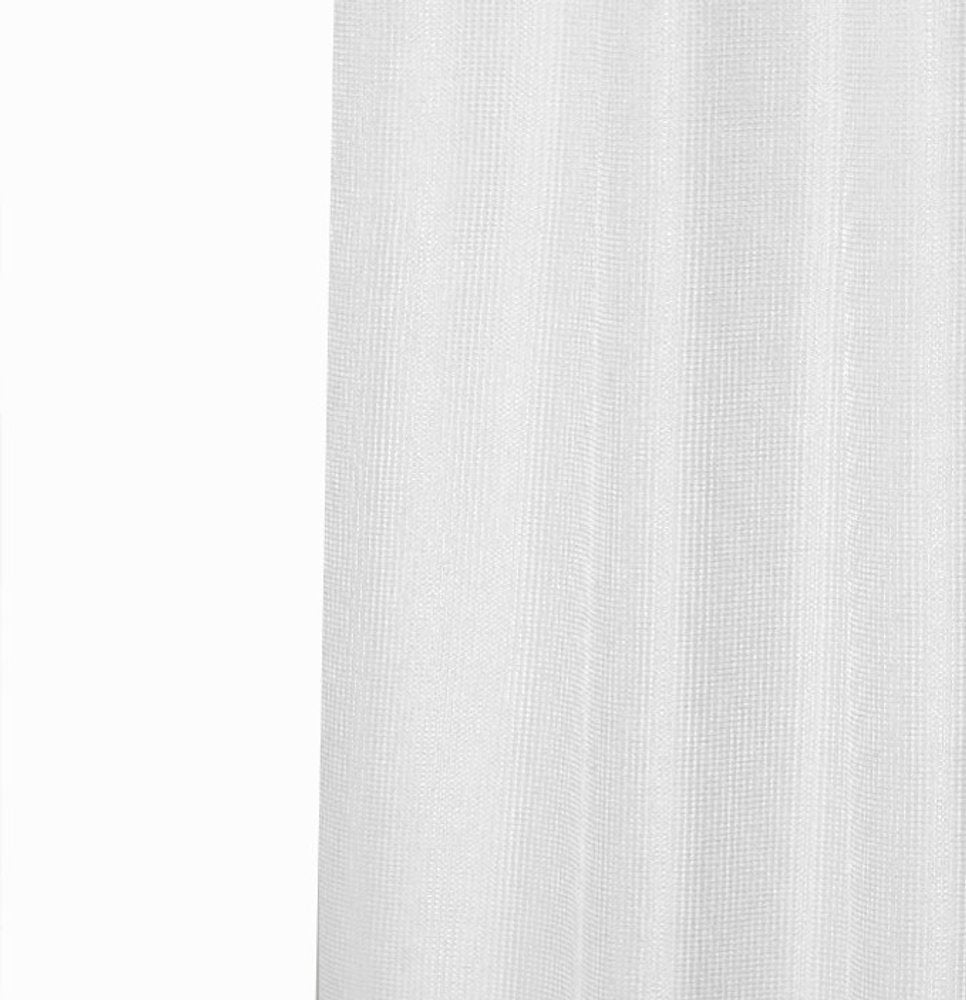 Luxurious White Waffle Weave Shower Curtain
