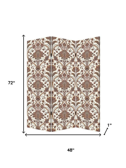 Vintage Green Baroque Three Panel Room Divider Screen