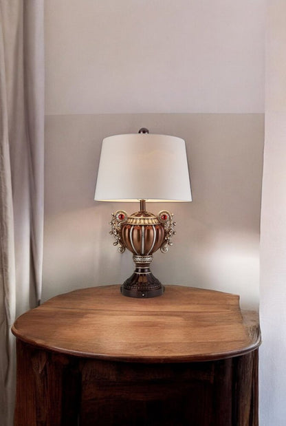 Tall Bronze Urn Shaped Table Lamp