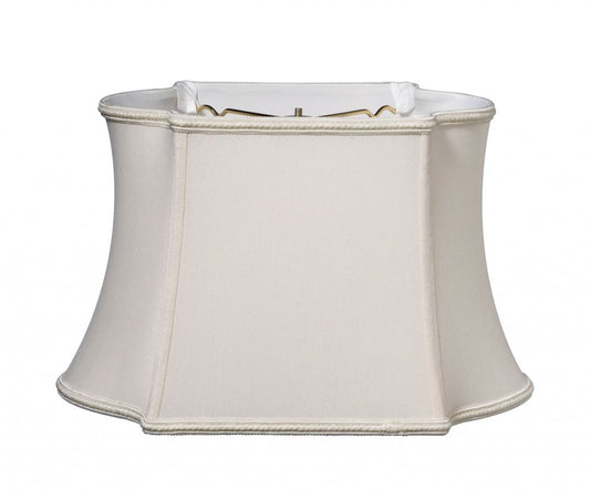 Cream Shantung Silk Oval Lamp Shade