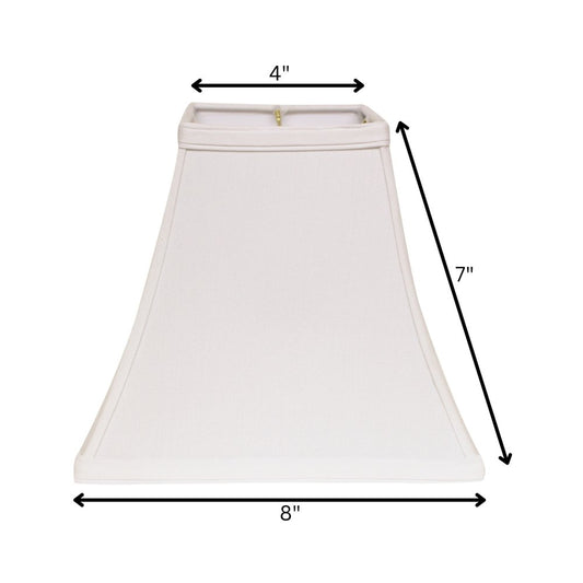 White No Slub Innsbruck Square Lamp Shade