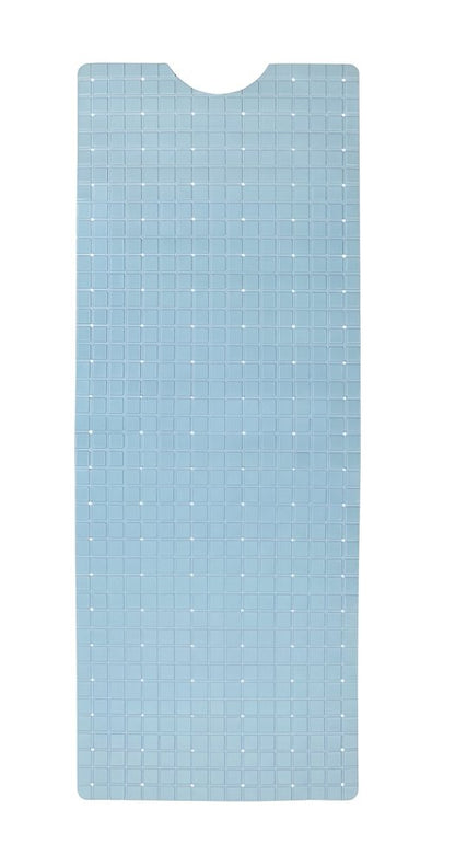 40" Light Blue Geometric Tiles Non Slip Bathtub Mat