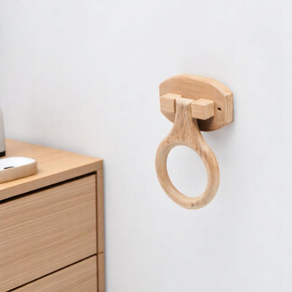 Traditional Solid Teak Heavy Duty Towel Ring
