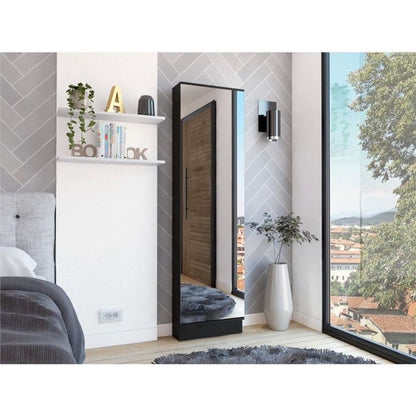 Wall-mounted Black Ten Pair Shoe Rack