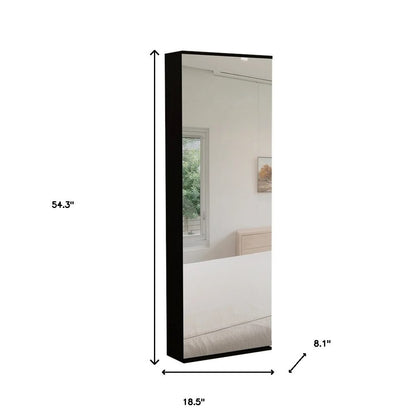 Dark Brown Ten Pair Wall Mounted WoodShoe Rack