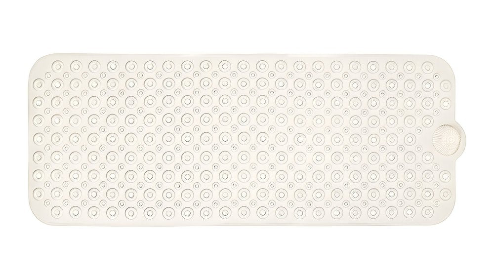 40" Beige Latex Bubbles Non Slip Shower Mat
